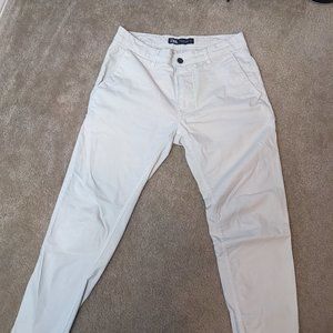Zara Chino Pants Men's 31 x 29 Khaki Tan Casual Flat Front Tapered Leg